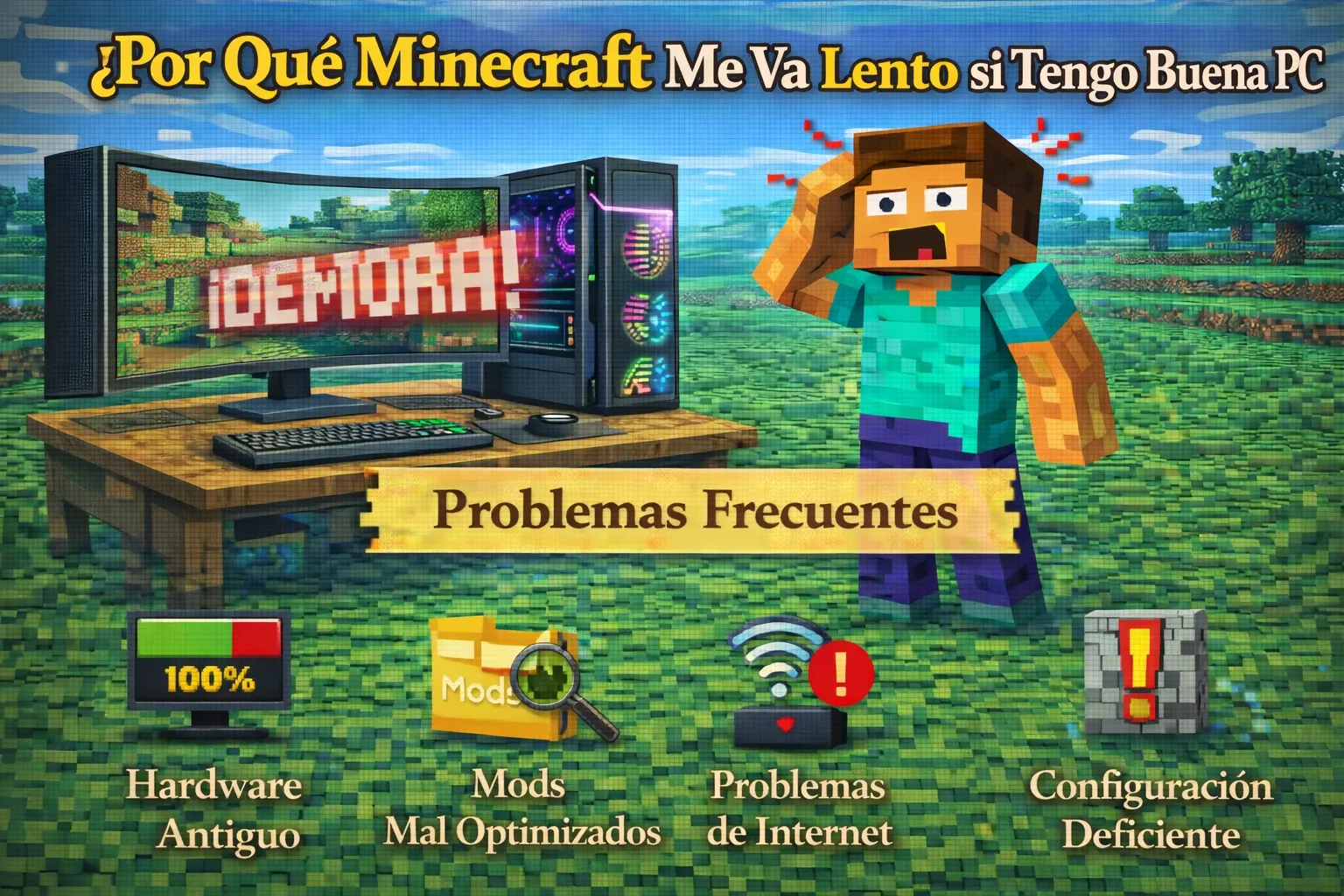 ¿Por qué minecraft me va lento si Tengo buena Pc?