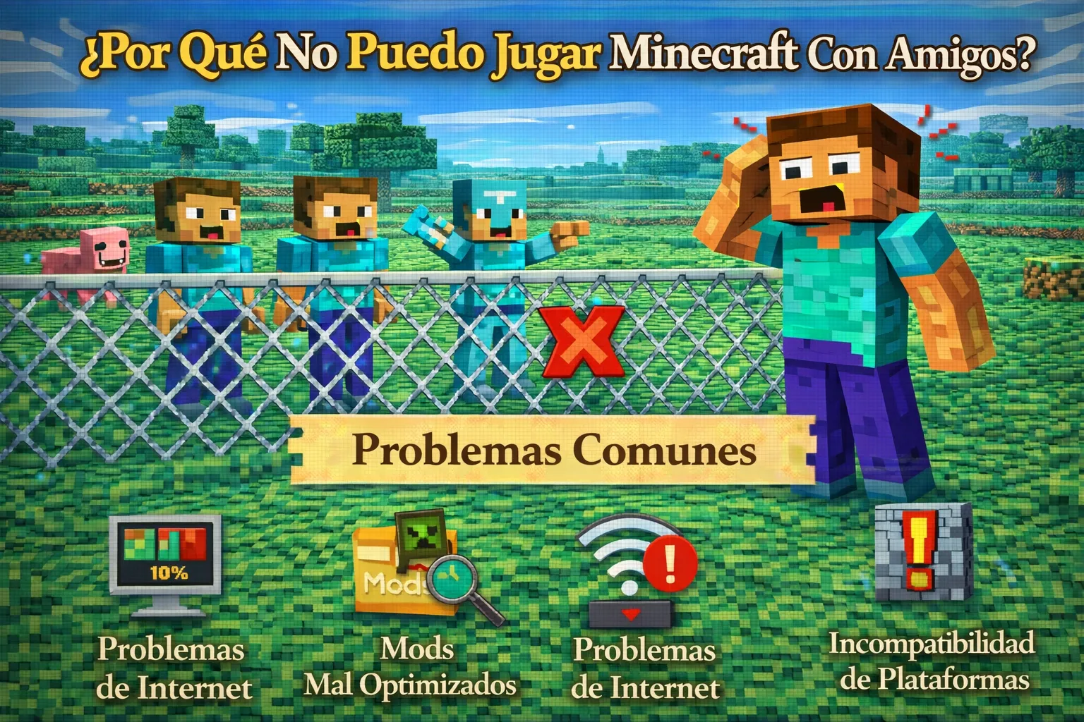 ¿Por que no puedo jugar minecraft con amigos?