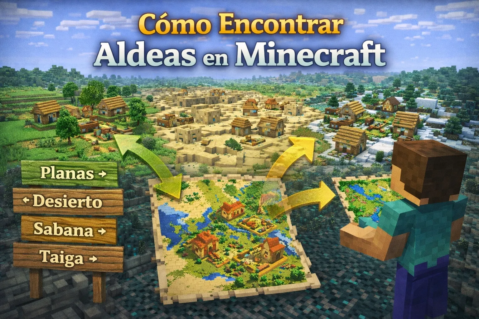 ¿Cómo encontrar aldeas en minecraft?