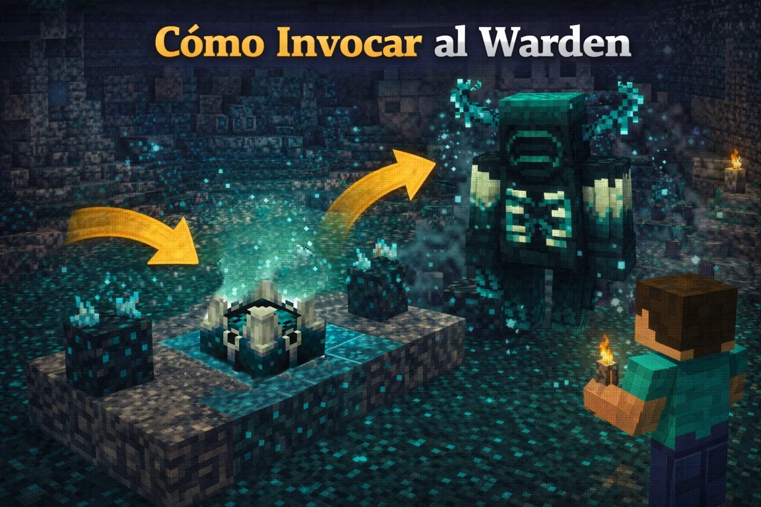 ¿Como invocar al warden en minecraft