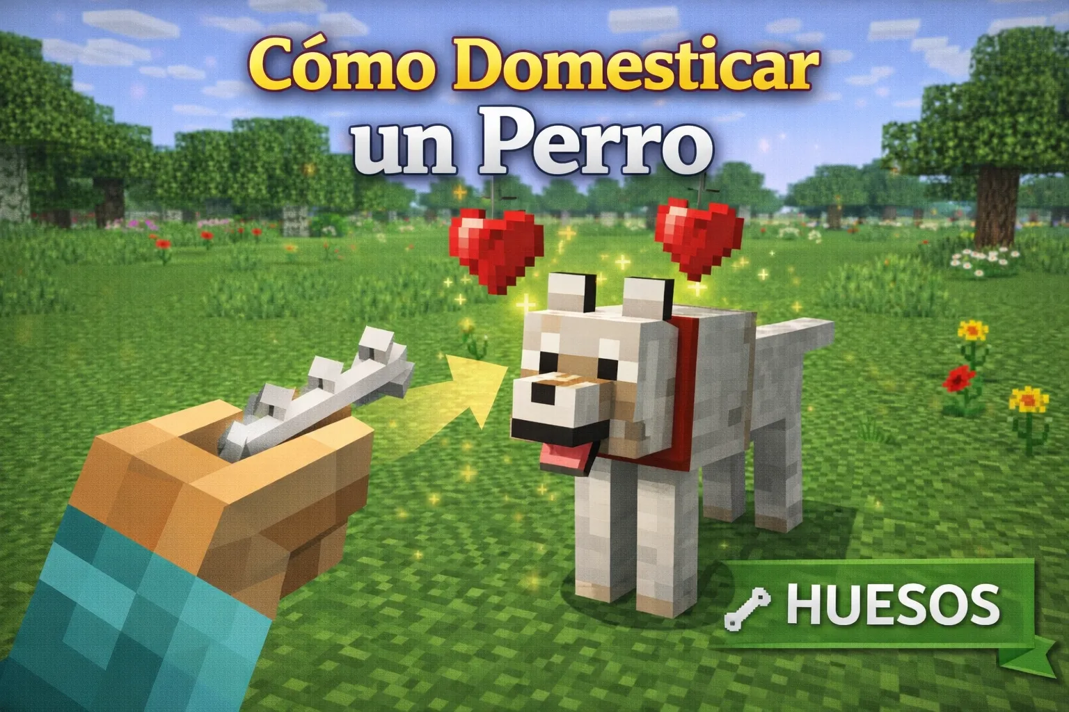 Como domesticar a un perro en minecraft