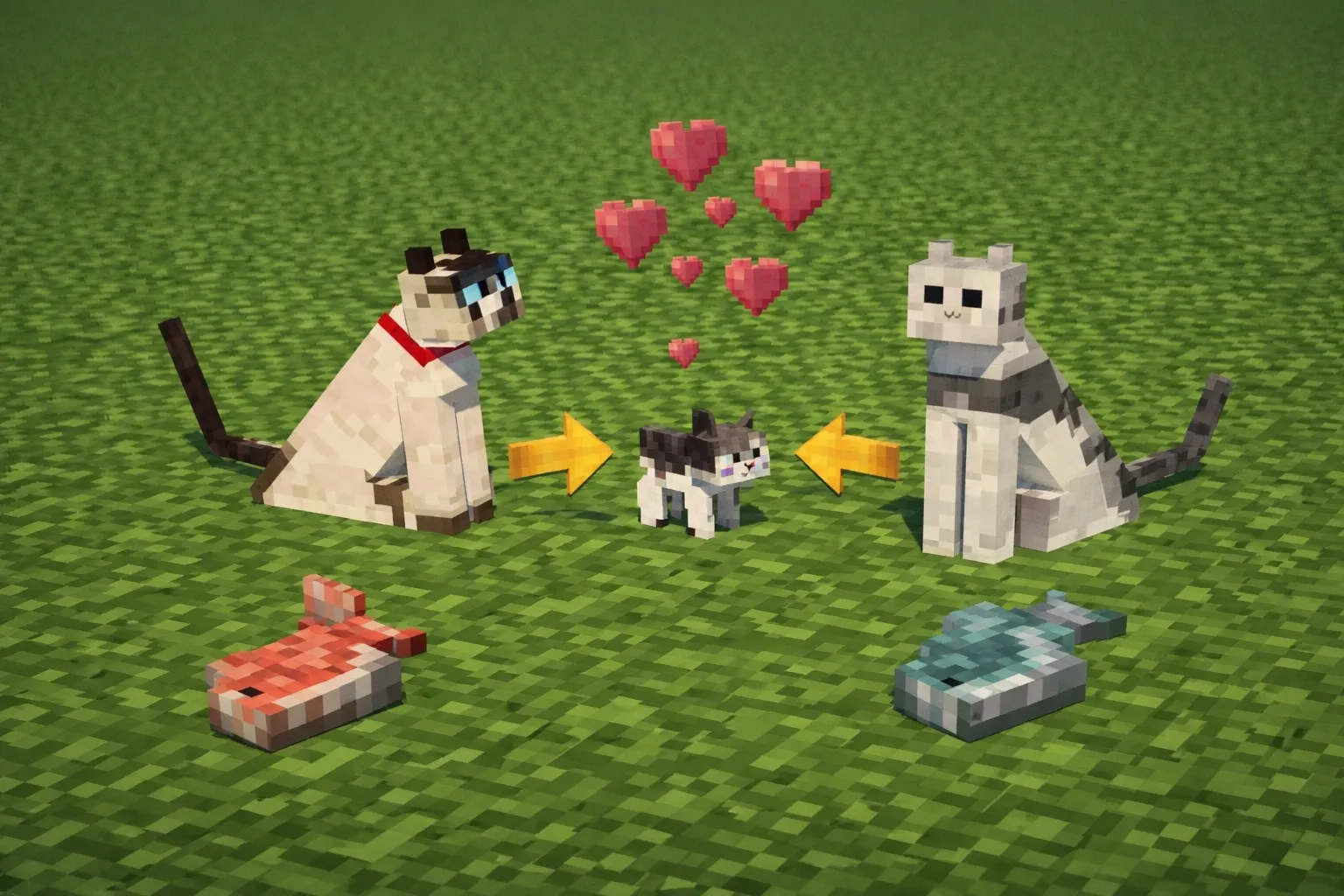 ¿Como reproducir gatos en Minecraft?