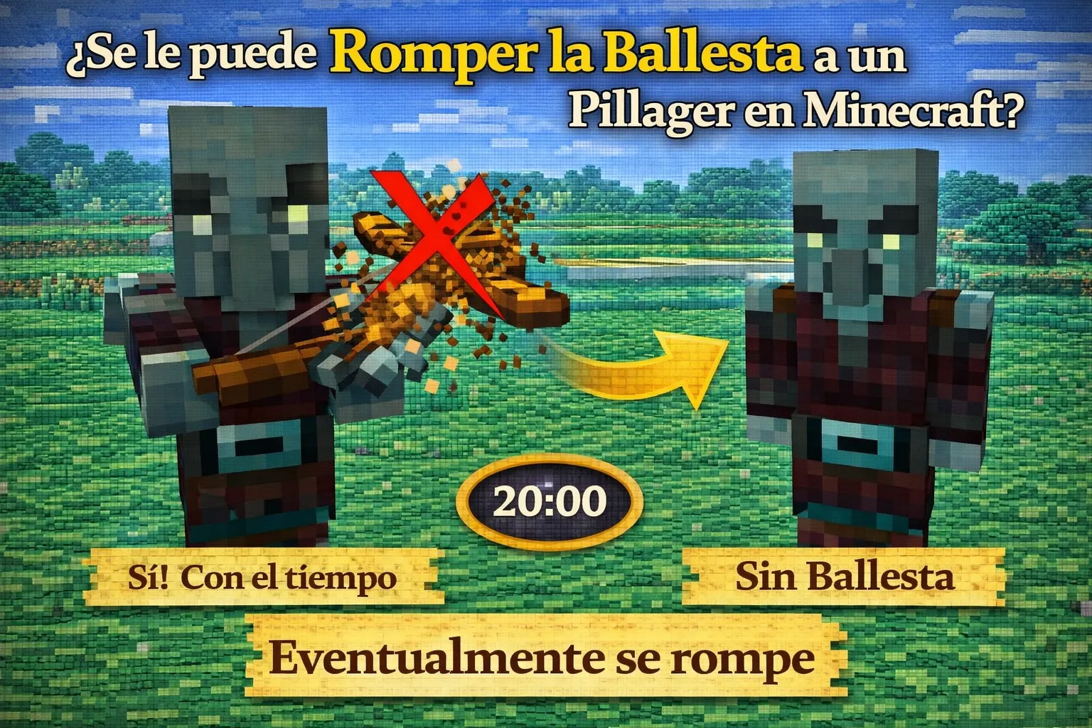 ¿Se le puede romper la ballesta a un pillager en Minecraft?
