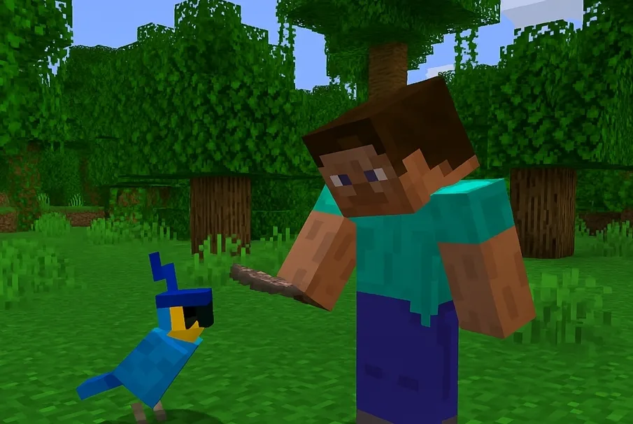 ¿Se puede reproducir a los loros en minecraft?