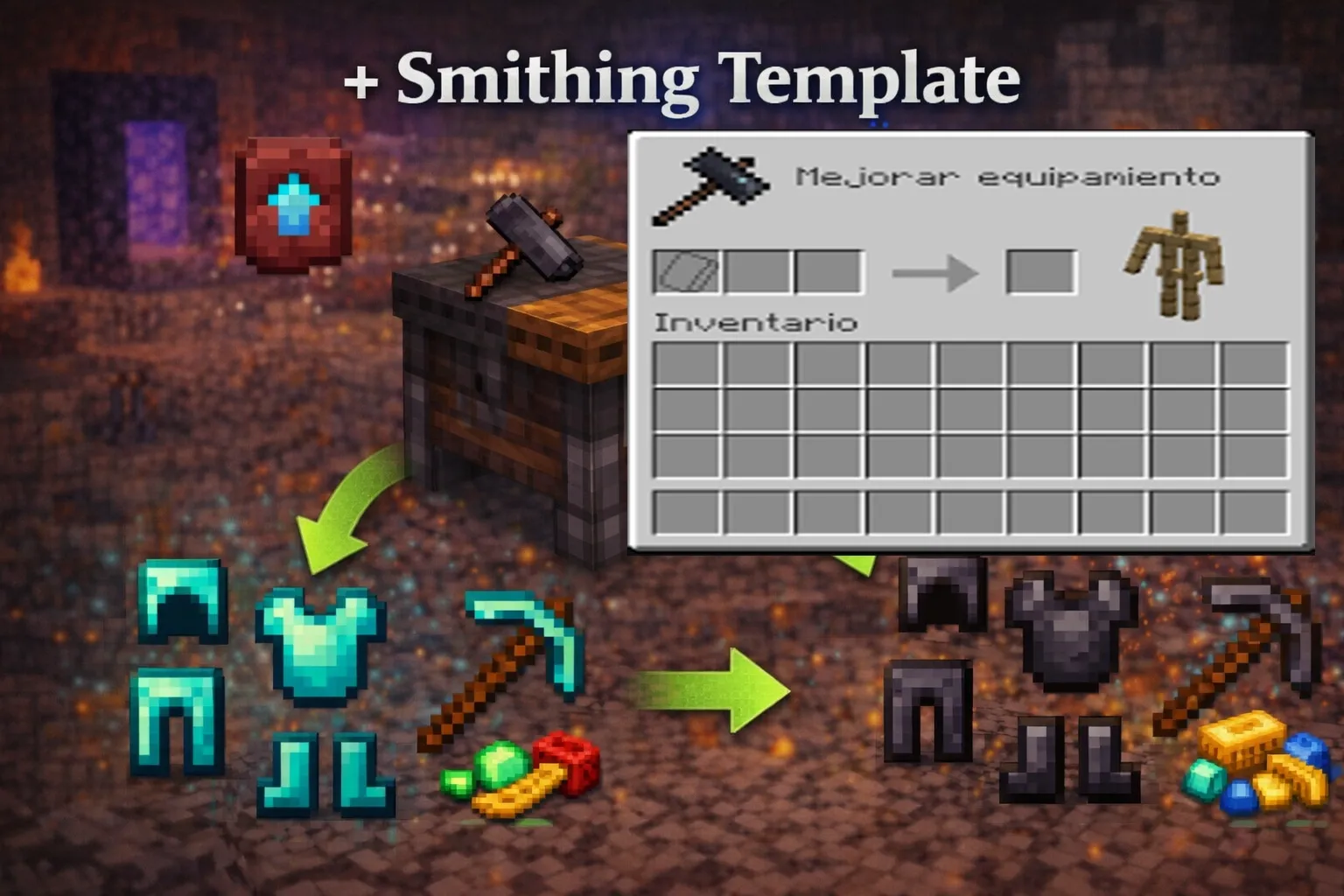 Para que sirve plantilla de herreria minecraft
