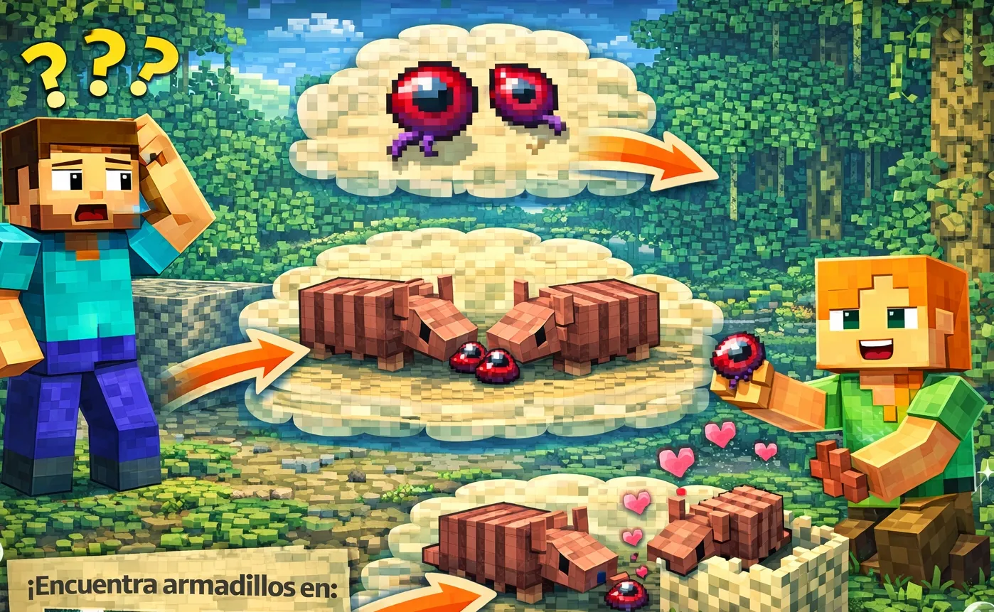 Como reproducir Armadillos en Minecraft