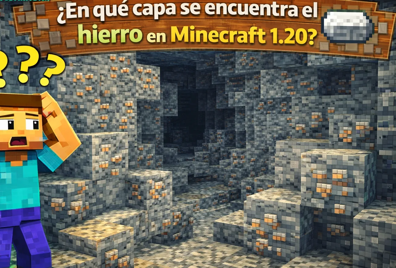 En que capa se encuentra el hierro en Minecraft 1.20