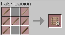 Como hacer escalera de mano en Minecraft - Crafteo Escalera