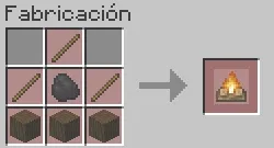 Como hacer una Fogata en Minecraft – Crafteo Fogata