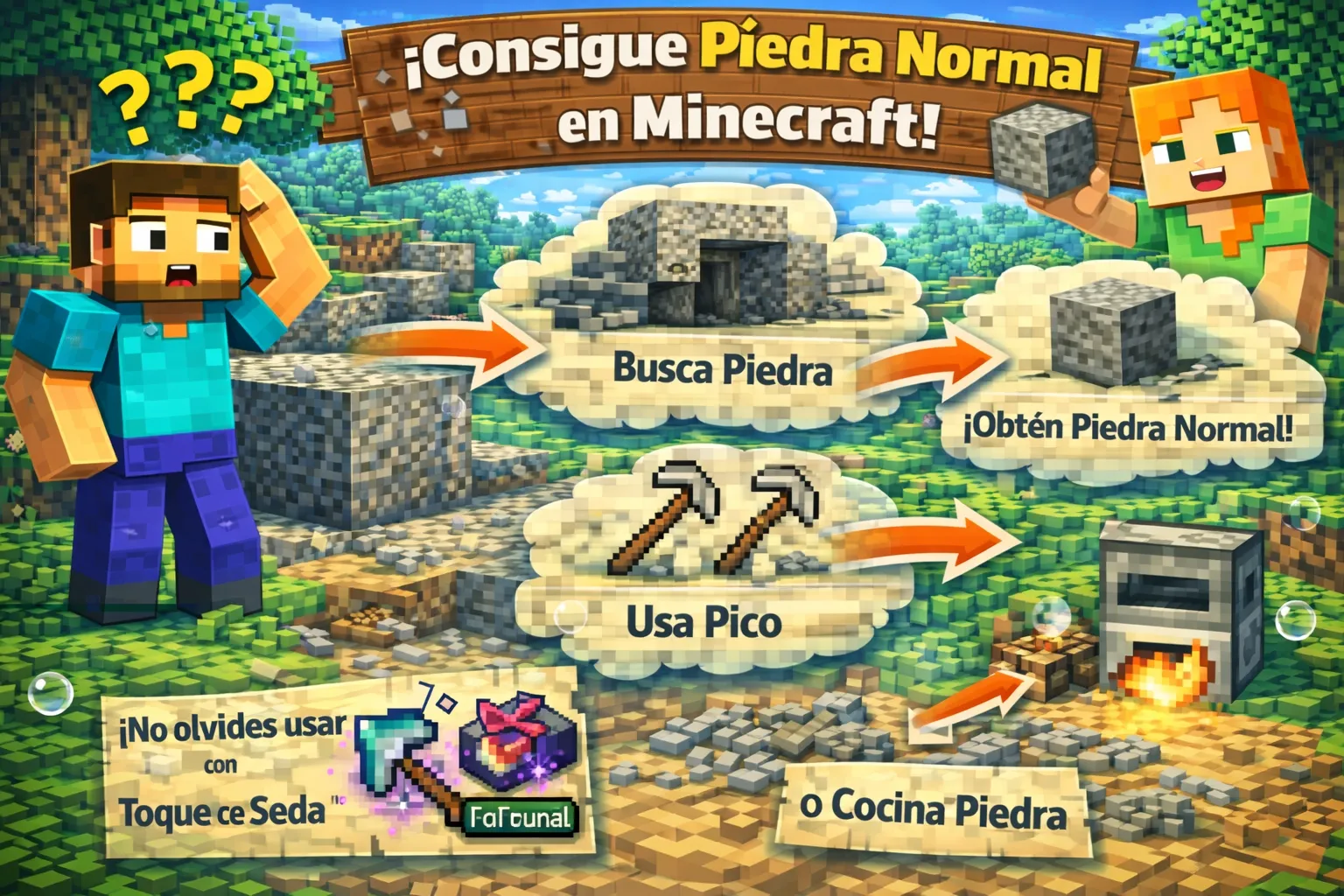 Como conseguir piedra normal en minecraft