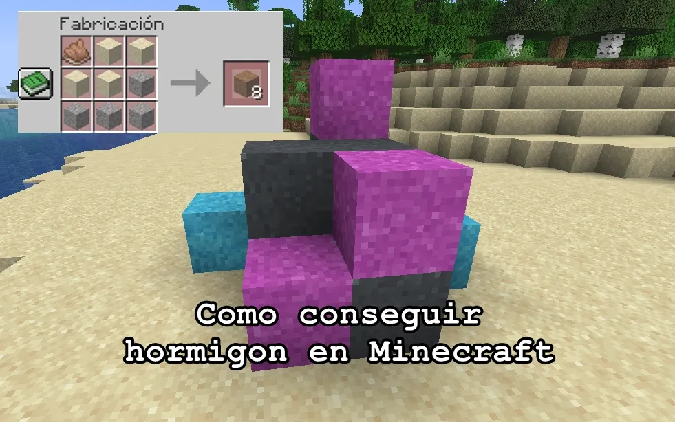 Como conseguir hormigon en Minecraft