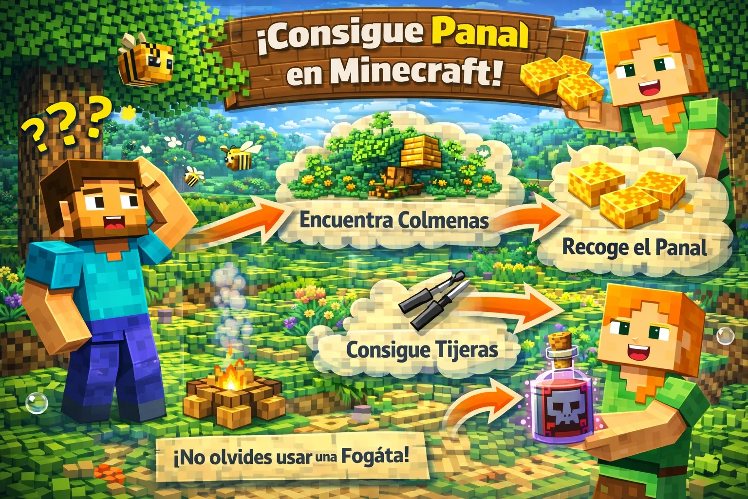 Como conseguir panal en Minecraft