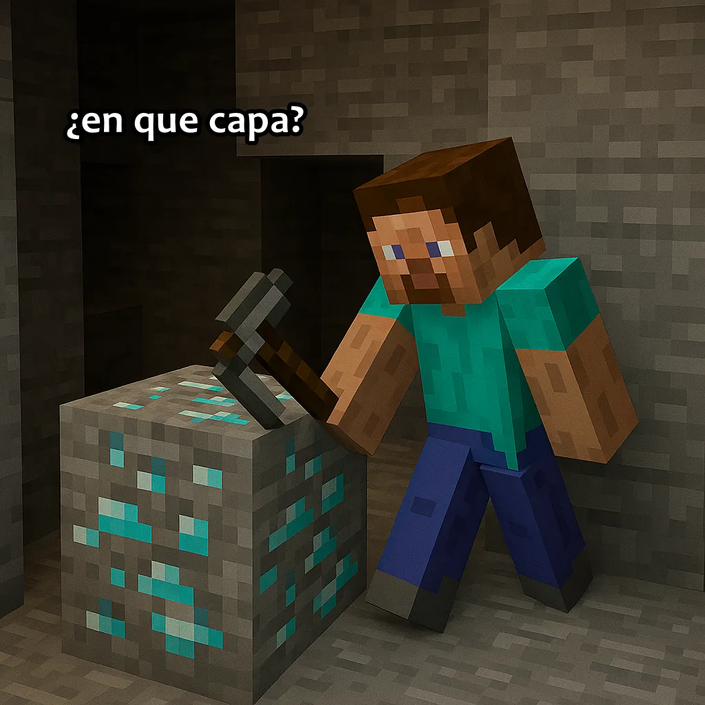 En que capa se encuentra el diamante 1.21.1