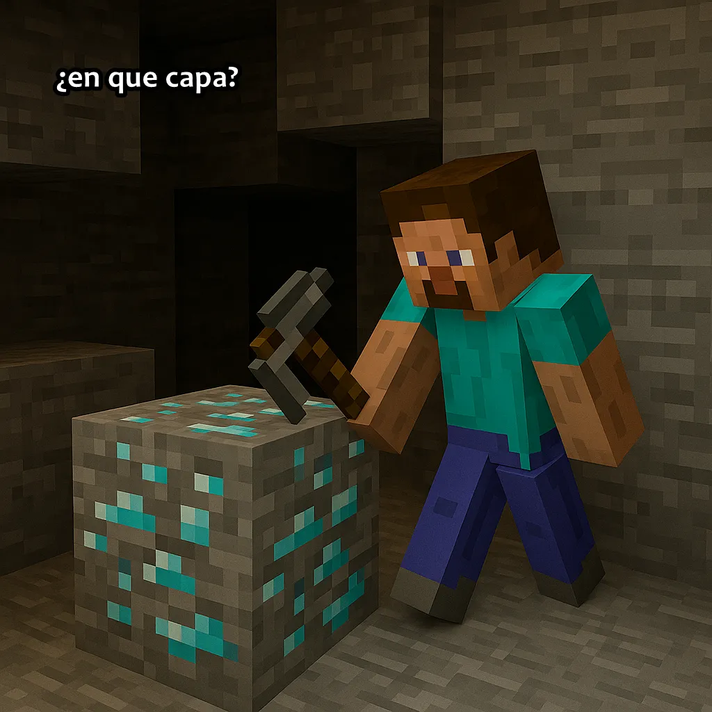 En que capa se encuentra el diamante 1.18.2