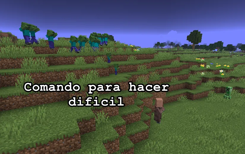 Comando para poner en dificil Minecraft