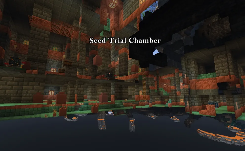 Semilla para aparecer en una Trial Chamber en Minecraft Bedrock 1.21