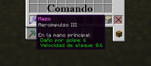 cual seria el comando para obtener un mazo con aeroimpulso