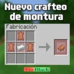 ¿Como se craftea una montura en minecraft?