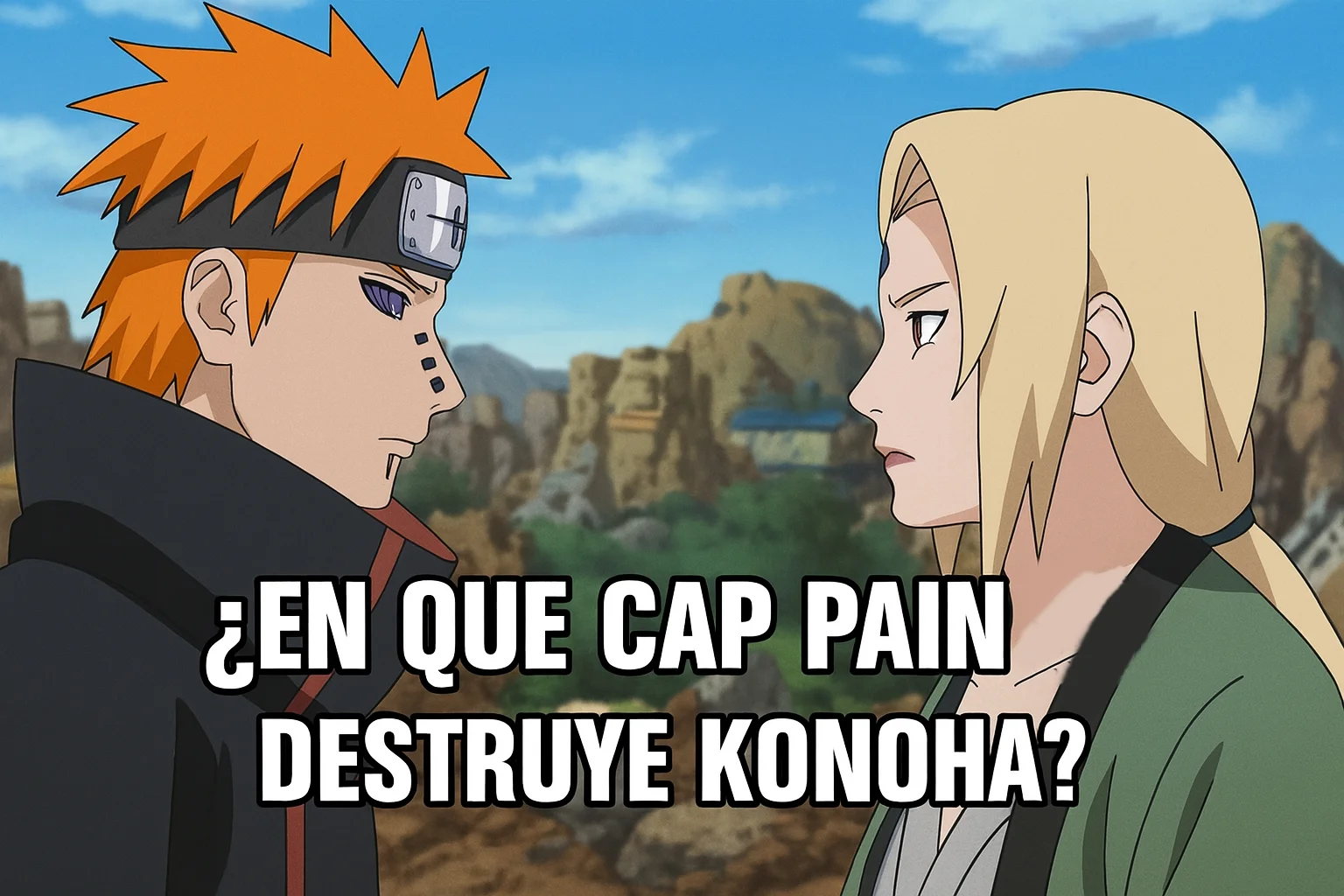 ¿en que capitulo Pain destruye la aldea konoha?