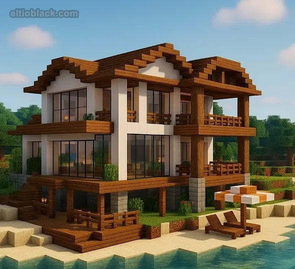 Casa de playa idea minecraft