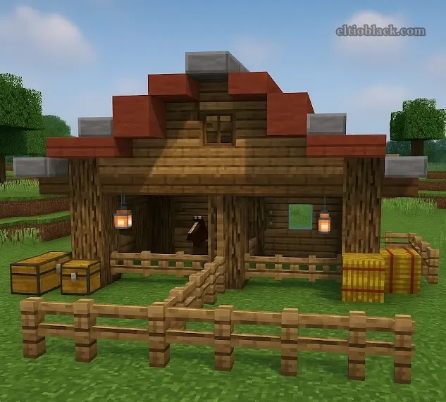 Construccion Establo idea Minecraft