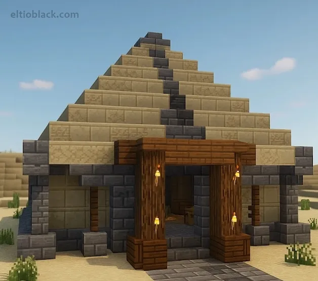 Construccion casa piramide idea Minecraft