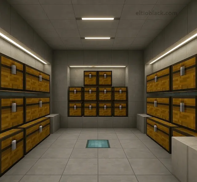 Construccion sala de cofres idea Minecraft