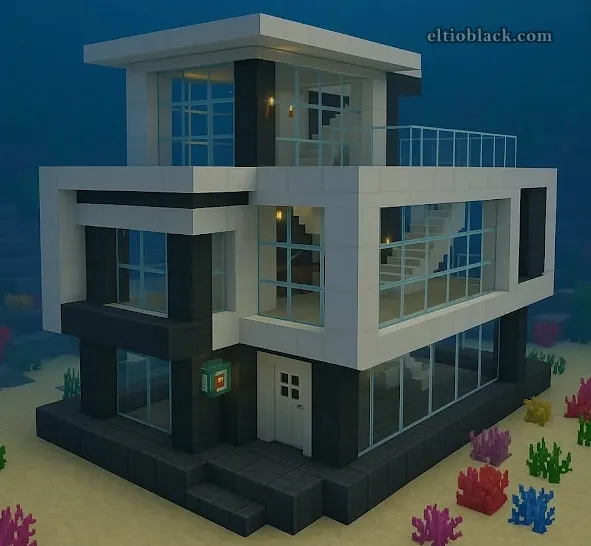 Idea casa bajo el agua grande Minecraft