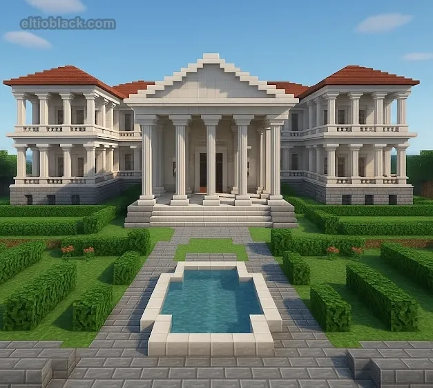 Palacio romano idea minecraft