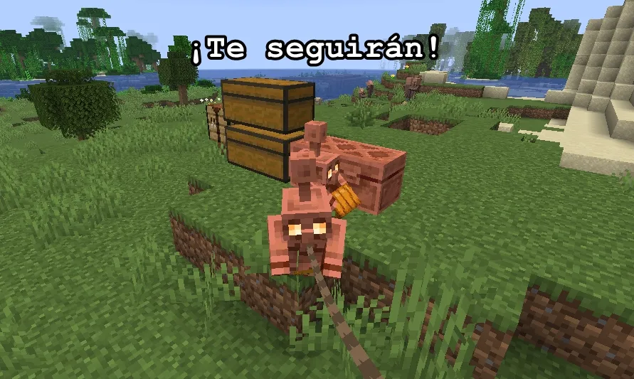 como hago que los golems de cobre me sigan en minecraft?