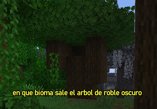 en que bioma sale el arbol de roble oscuro