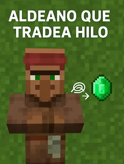 aldeano que tradea hilo