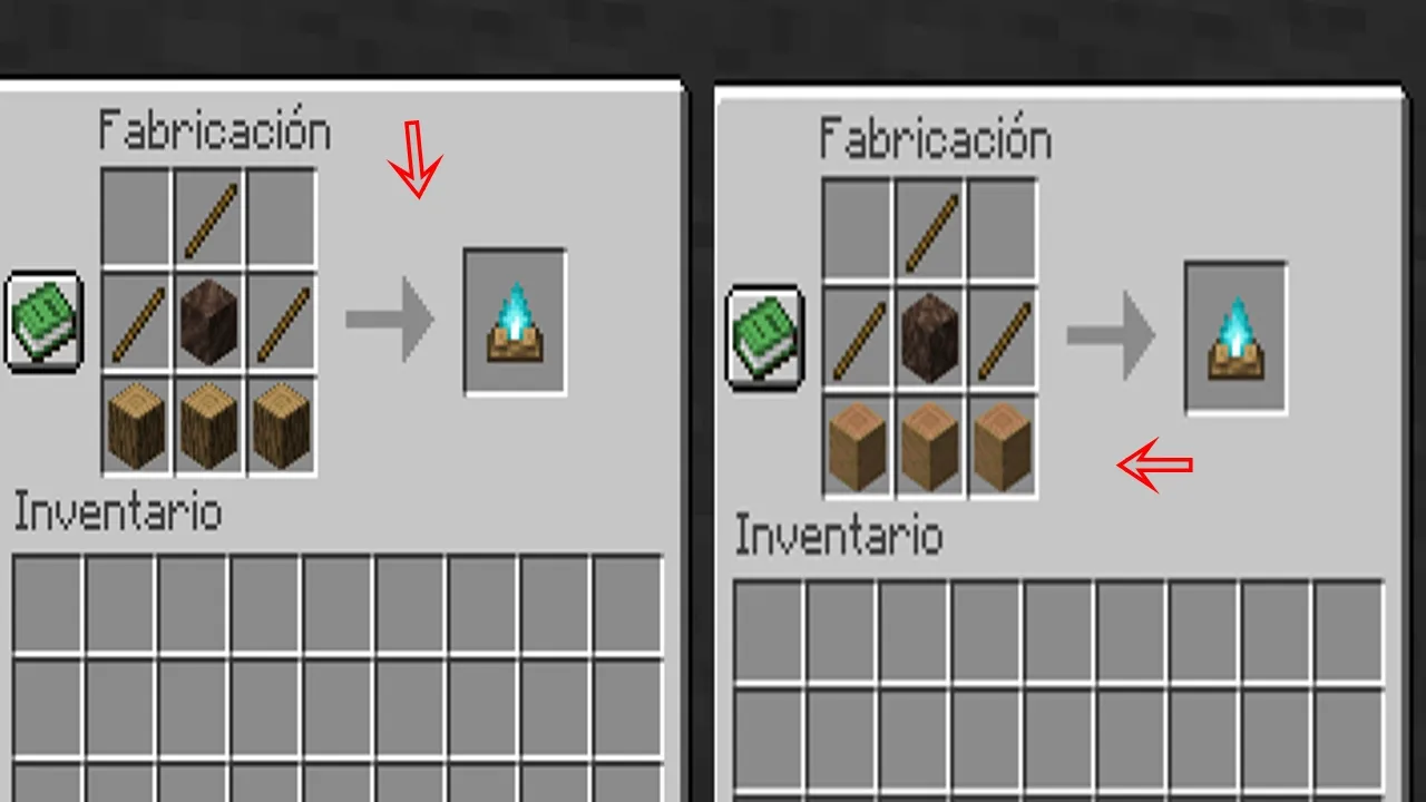 cómo hacer una fogata azul en minecraft