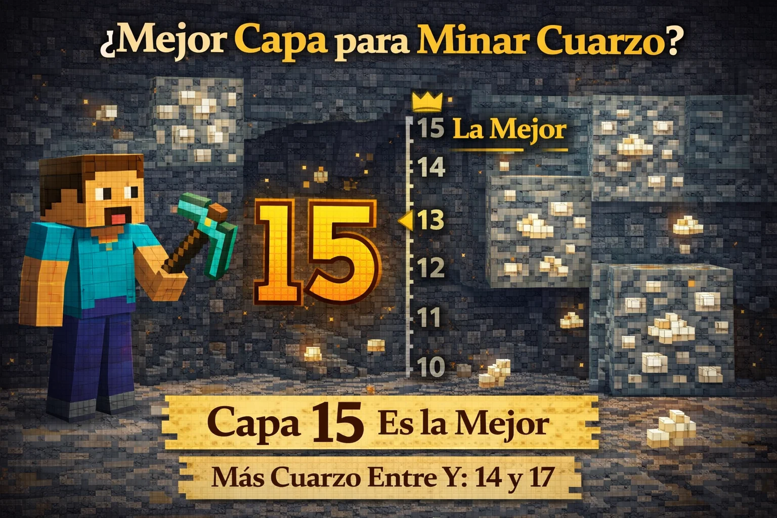 ¿mejor capa para minar cuarzo en minecraft?