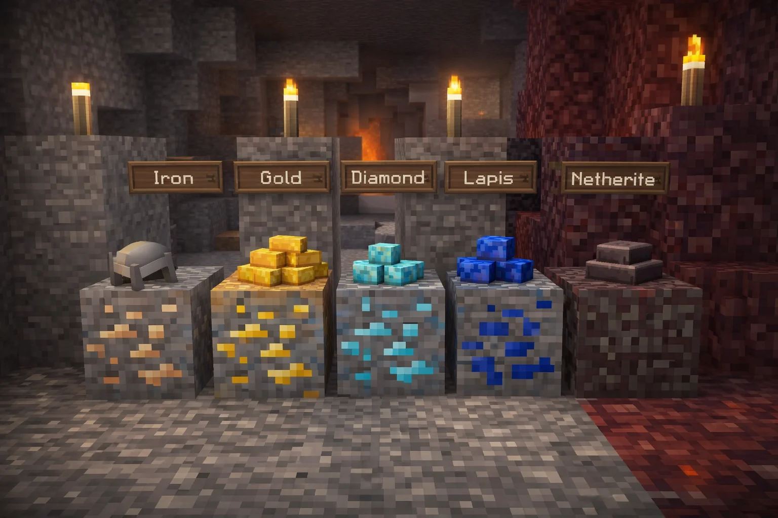 ¿que mineral busco despues del hierro en minecraft