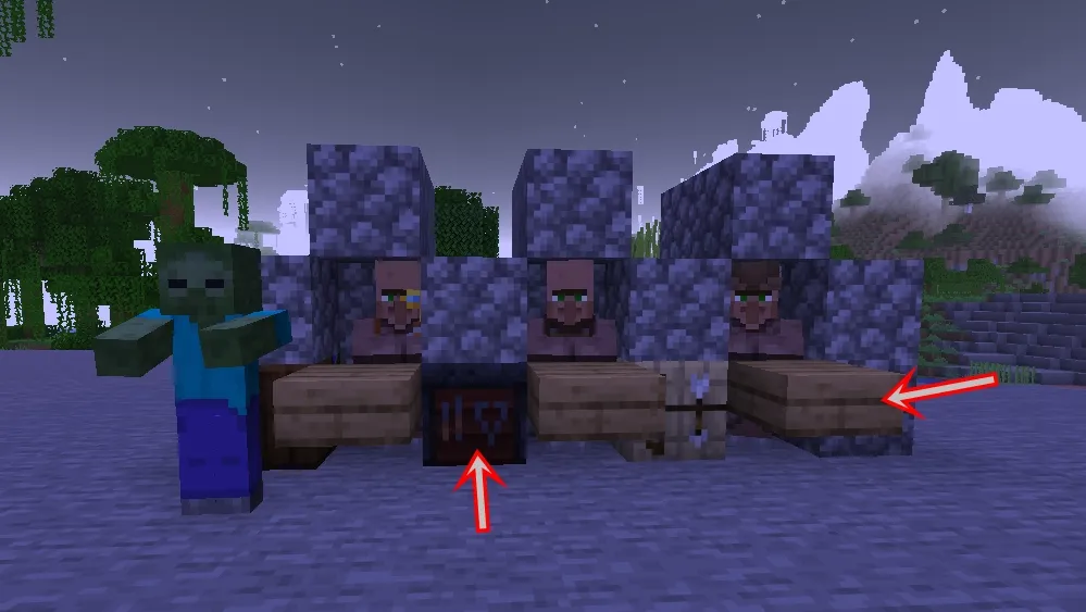 zona de tradeos de aldeanos minecraft